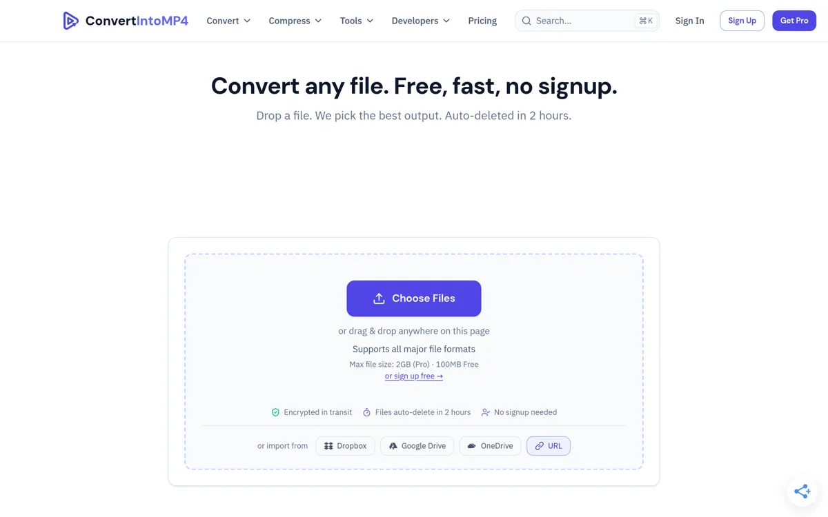 ConvertIntoMP4 screenshot